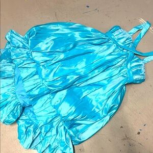 Elegant Blue High Low Dress